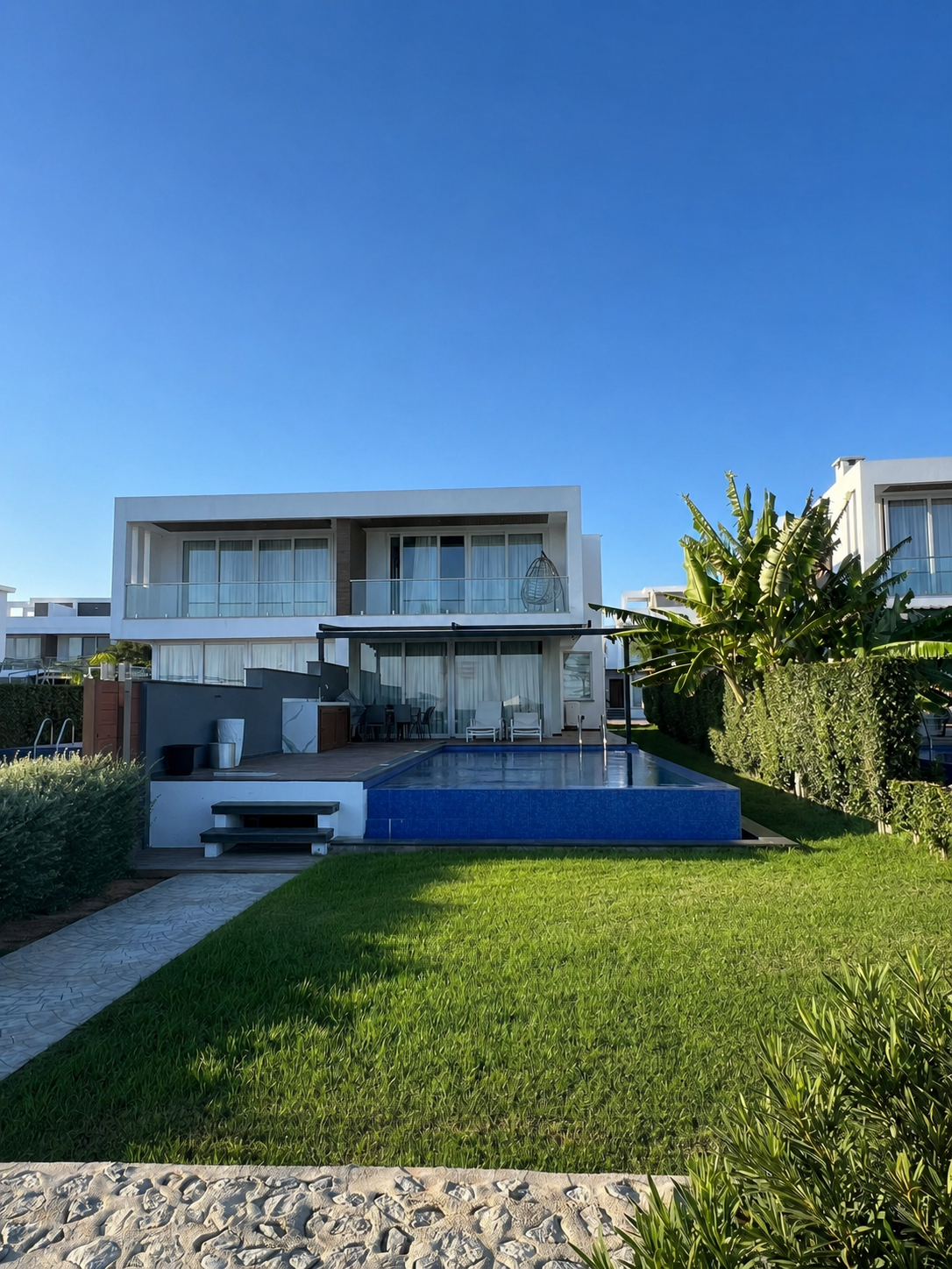 İskele Boğaz Four Seasons Life 1’de Deniz Manzaralı Satılık 3+1 İkiz Villa görsel 7